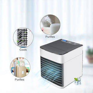 Portable Air Conditioner Fan, LED Lamp, Humidifier and Purifier 4 in 1